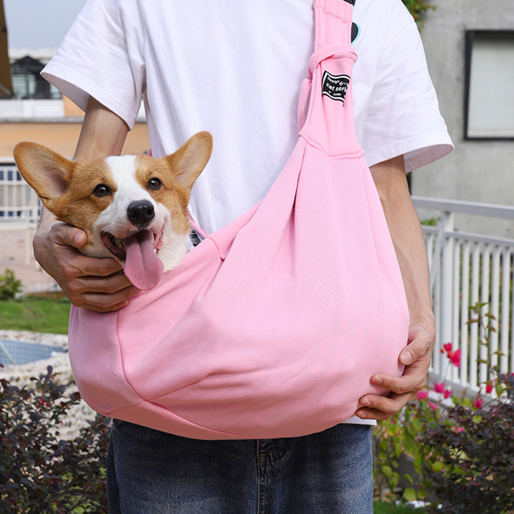 Bolsa de transporte para mascotas, gatos, para viajes al aire libre, para perros, metro, autobús, bandolera de algodón, cómoda, con una sola bandolera, bolsa de mano para mascotas, bolsa de viaje cómoda para perros y gatos con un solo hombro