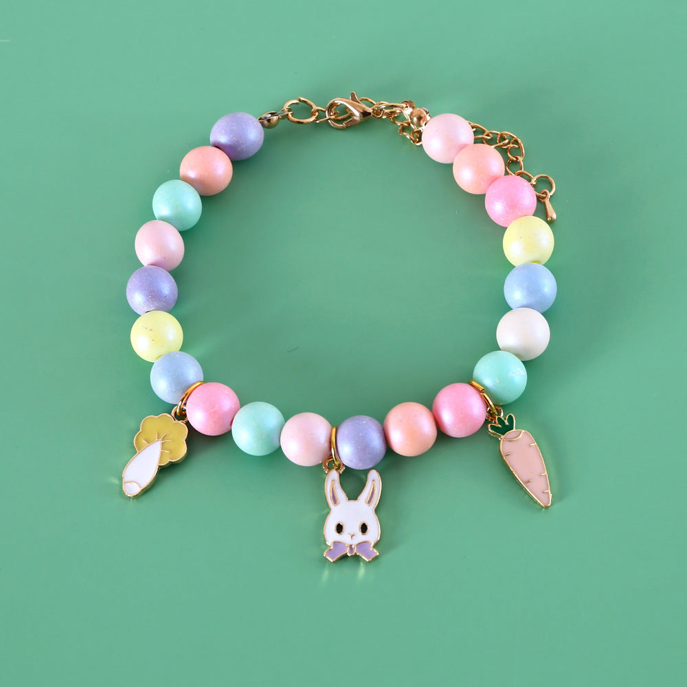 Cat Dog Colorful Pearl Dream Moon Headdress Meteor Rabbit Collar Birthday Shooting Accessories Necklace Bracelet