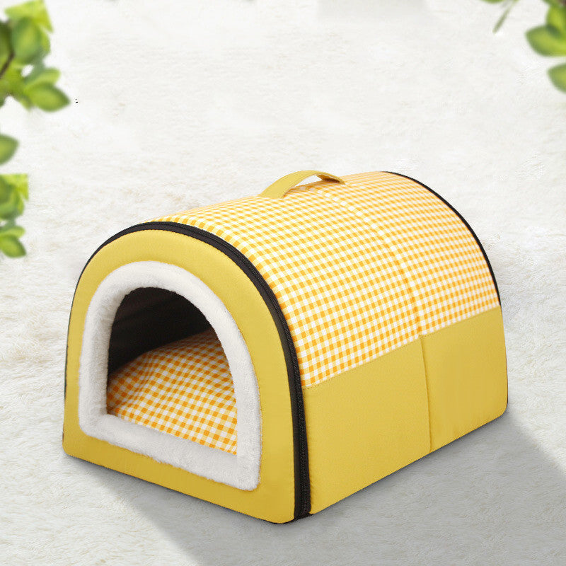 Winter Thicken Thermal Four Seasons Universal Semi-enclosed Pet Bed