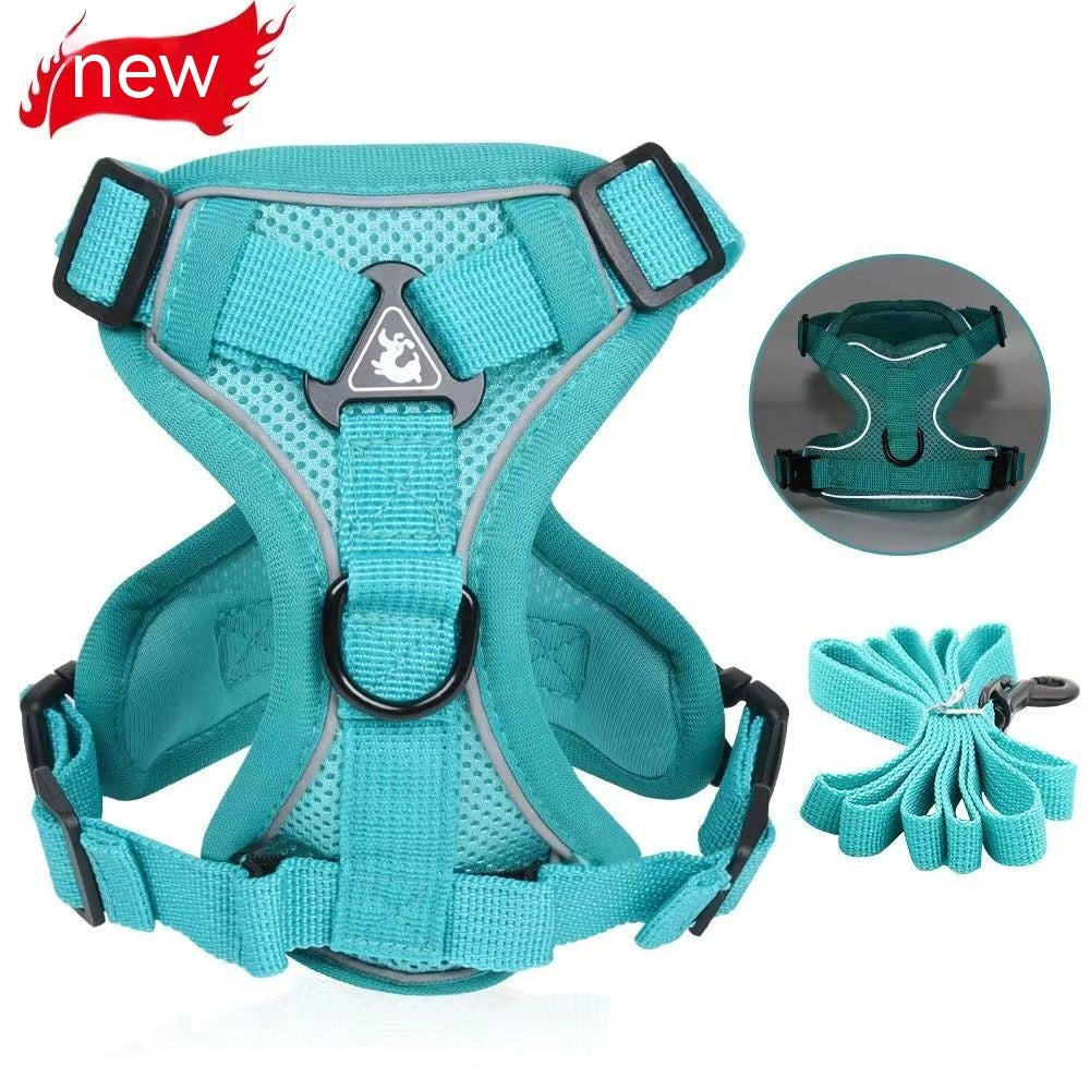 Corde de traction réfléchissante anti-dérapante pour chien de style gilet