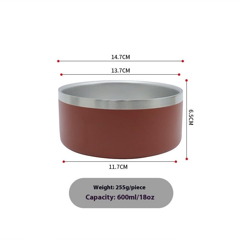 304 Stainless Steel Bowl For Pet Double-layer Thickening