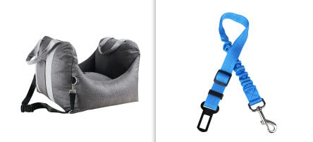 Asiento de transporte para perros y mascotas, cesta impermeable, asiento de seguridad portátil para coche, bolsas colgantes de malla para viajes, camas y sofás transpirables