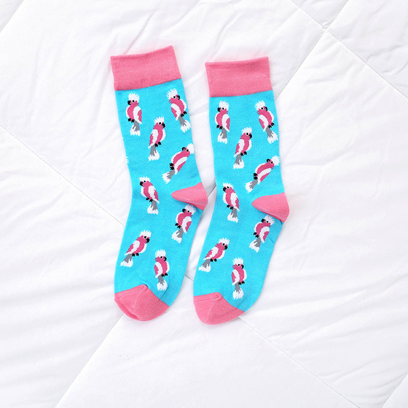 Adult Men And Women Socks Cartoon Animals