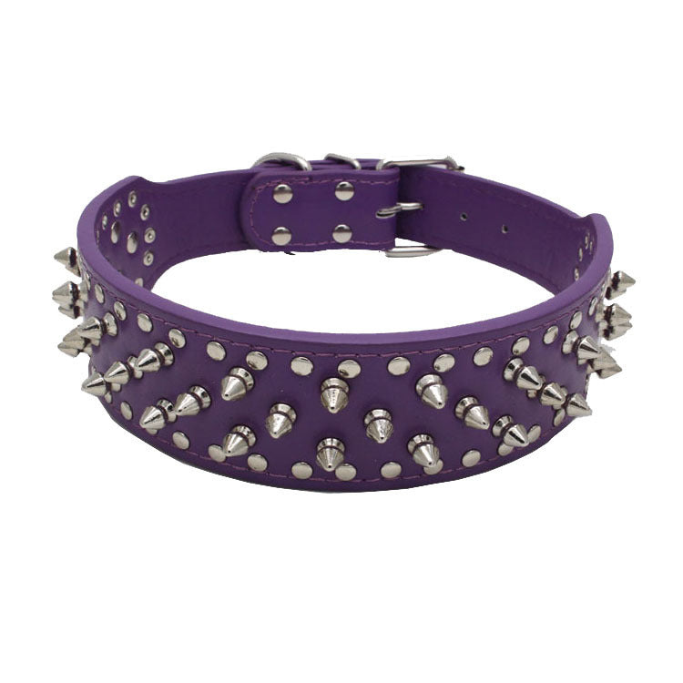 Bullet Nail Pet Medium And Large Rivet Dog Collar