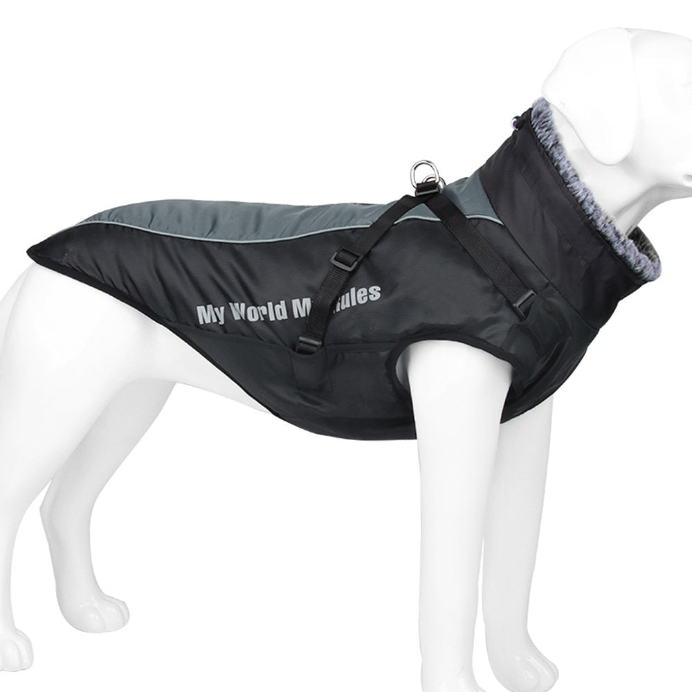 Veste chaude et imperméable réfléchissante pour gros chien, vêtements pour animaux de compagnie