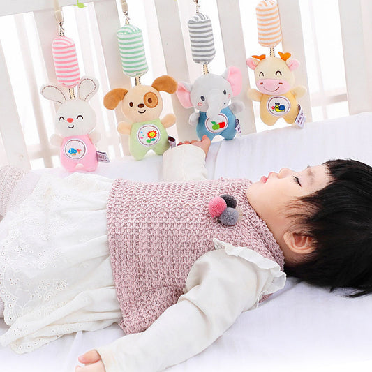 Cartoon Animal Stroller Bed Pendant BB Device Plush Comforter Wind Chimes Toy