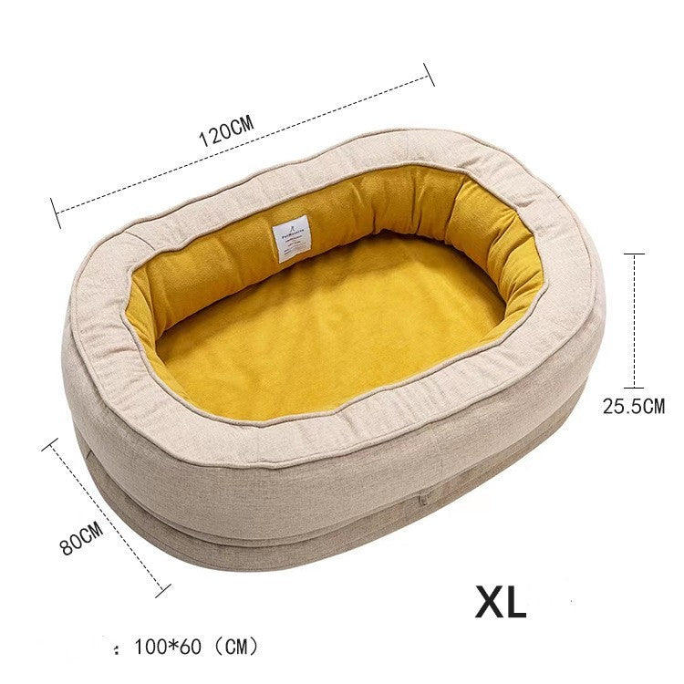 Nouveau Tapis de litière pour chien et chat quatre saisons en éponge imperméable amovible et lavable chaude