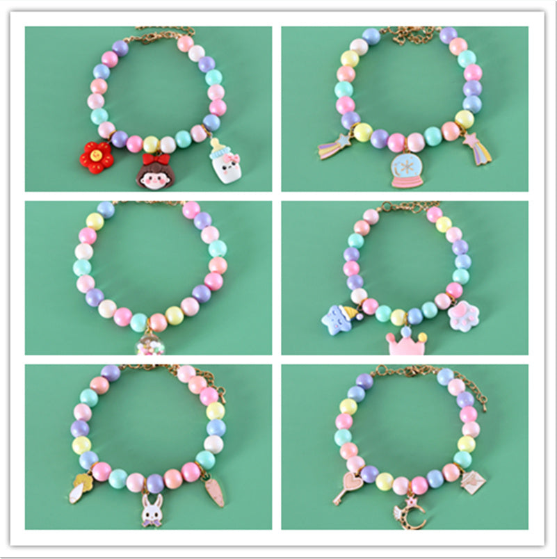 Cat Dog Colorful Pearl Dream Moon Headdress Meteor Rabbit Collar Birthday Shooting Accessories Necklace Bracelet