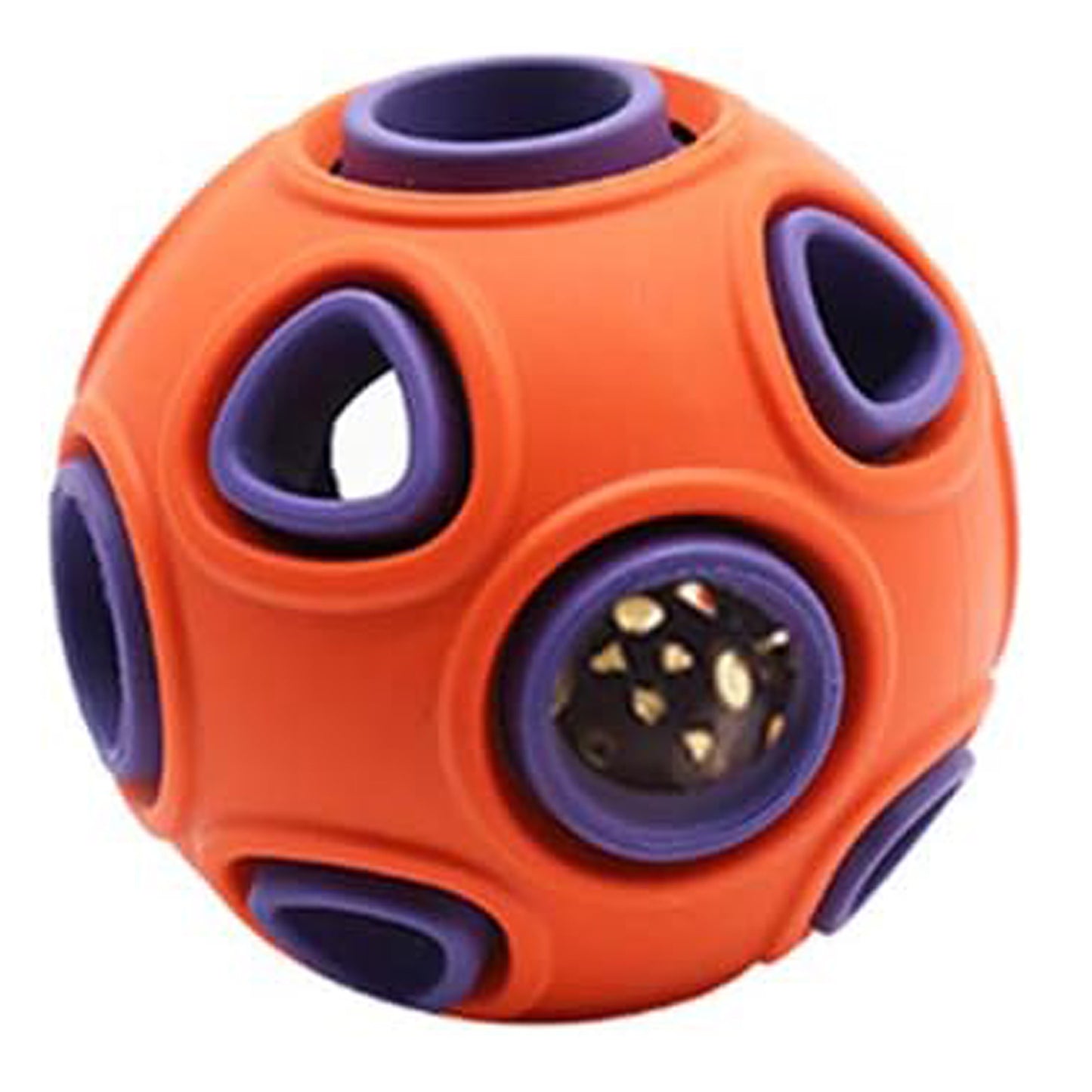 Dog Ball Toy Dog Interactive Toy With Ring Bell Squeak Toys Dog Rubber Bouncy Ball Pet Exercise Game Puzzle Ball To Increase IQ Search Catch Bite Resistant Chewing Toy