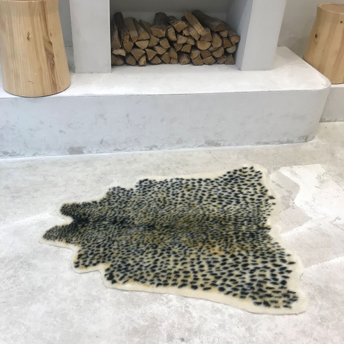 Alfombra del hogar de la sala de estar del dormitorio del estampado animal del estampado de leopardo