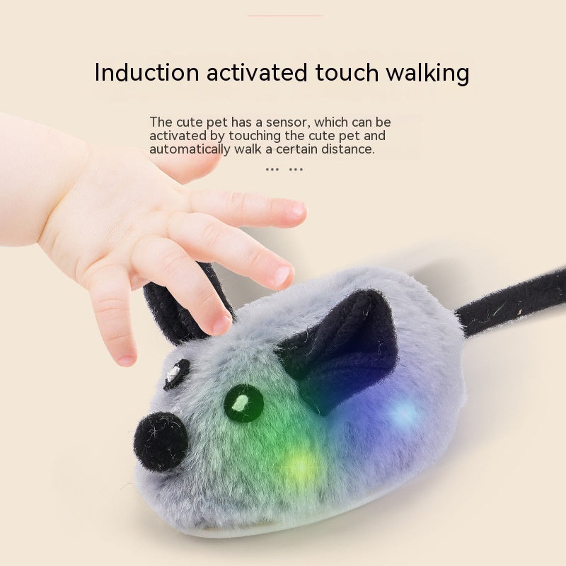 Jouet pour chat, auto-salut, soulagement de l'ennui, Simulation sonore, souris intelligente en peluche