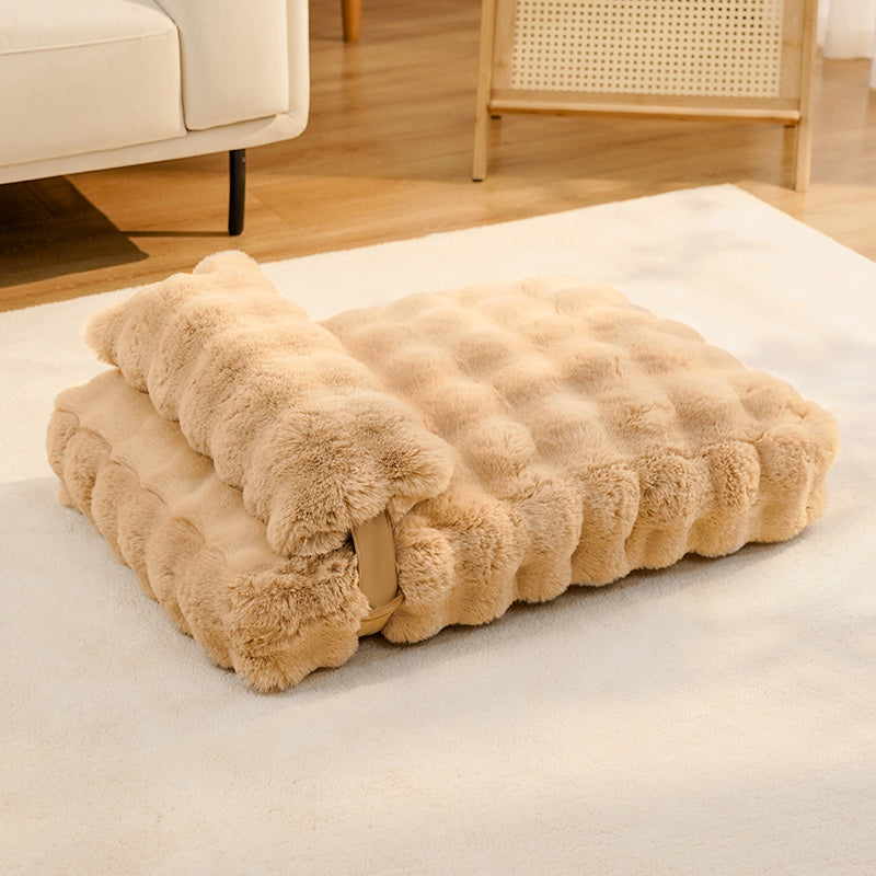 Tapis chaud d'hiver pour chat, tapis pour animaux de compagnie en peluche