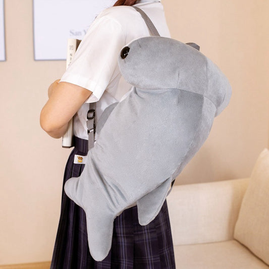 Cartoon Indenting Hammer Shark Children's School Bag