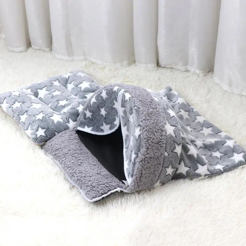 Cat Winter Sleeping Bag Cozy Arch-Shaped Burrowing Cat Bed Snuggle Sack  Washable Cat Tent Covered Cat Bed Enclosed For