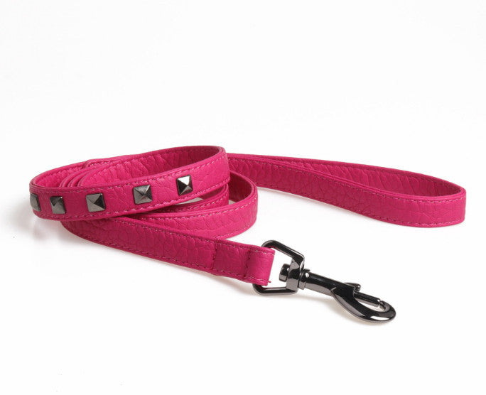 Adjustable Dog Camisole Stylish Studded Leather Leash