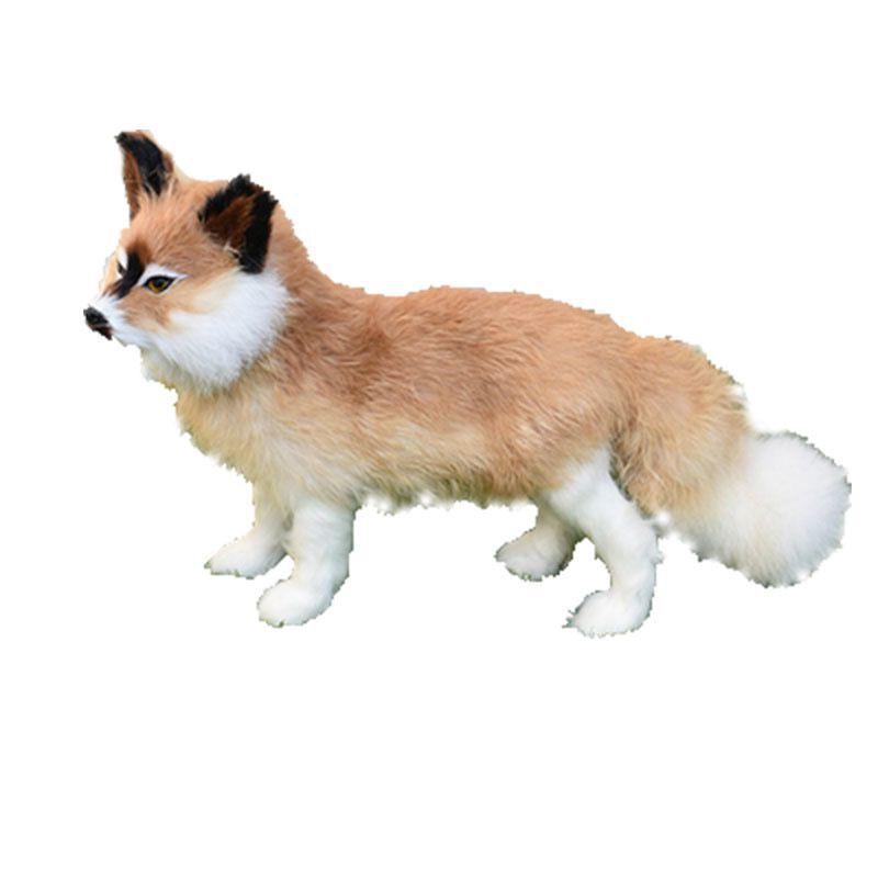 Modelo animal de juguete de peluche de zorro de simulación