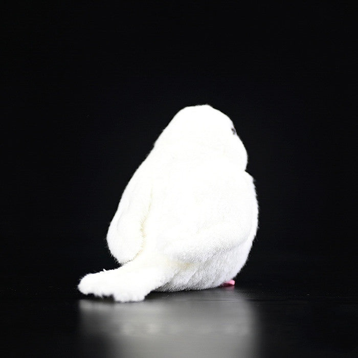 Colgante de juguete de peluche de pájaro mandarín blanco de simulación de muñeca de pájaro mandarín blanco