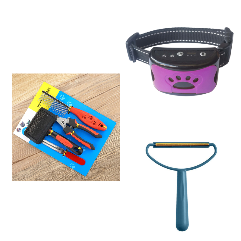 Collar de entrenamiento para perros, eléctrico, resistente al agua, Control remoto, recargable, entrenador para perros, supresor de ladridos con sonido de vibración de choque