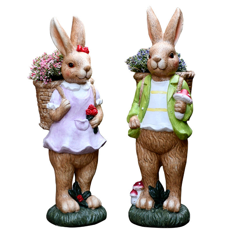 Animal Flower Pot Decoration Rabbit Creative Cute