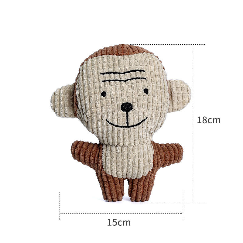 Cute Animal Shape Plush Toys For Small Large Dogs Puppy Squeaky Toy Bite Resistant Dog Chew Toys Dog Accessories Pet Supplies