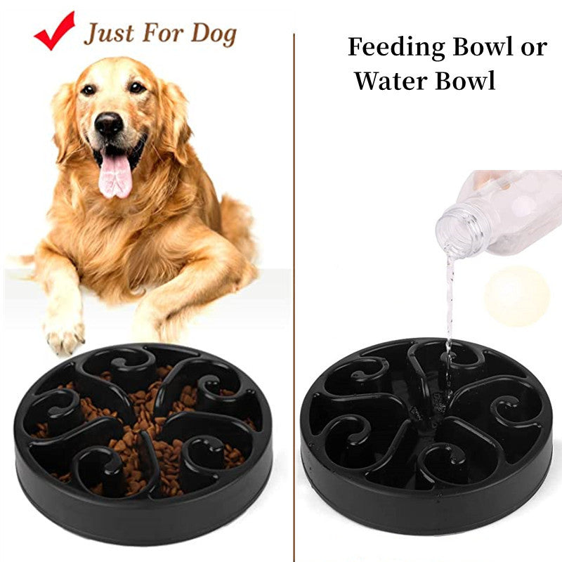 Gamelle pour chien de compagnie, gamelle pour alimentation lente, antidérapante, anti-déglutition, gamelle écologique pour chiens de grande, moyenne et petite taille, mesure pour chiots