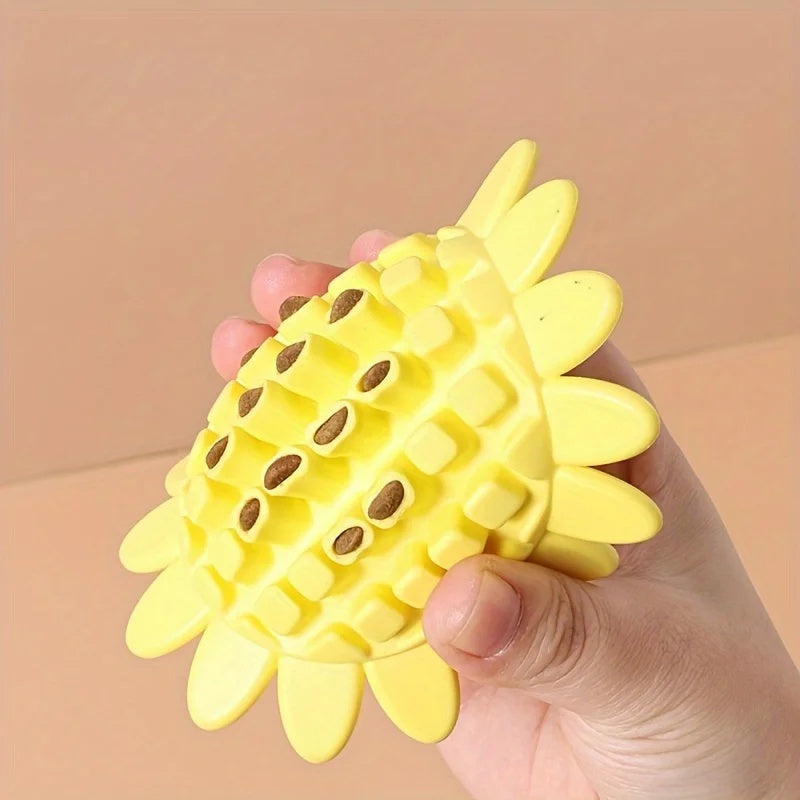 Juguetes de goma para perros con forma de girasol, masticables, duraderos, divertidos, perfectos para la dentición y el juego de los cachorros Accesorios para perros Productos para mascotas 