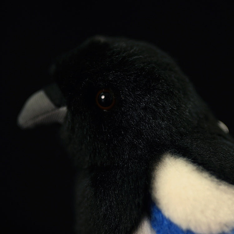 Black Magpie Doll Plush Pendant