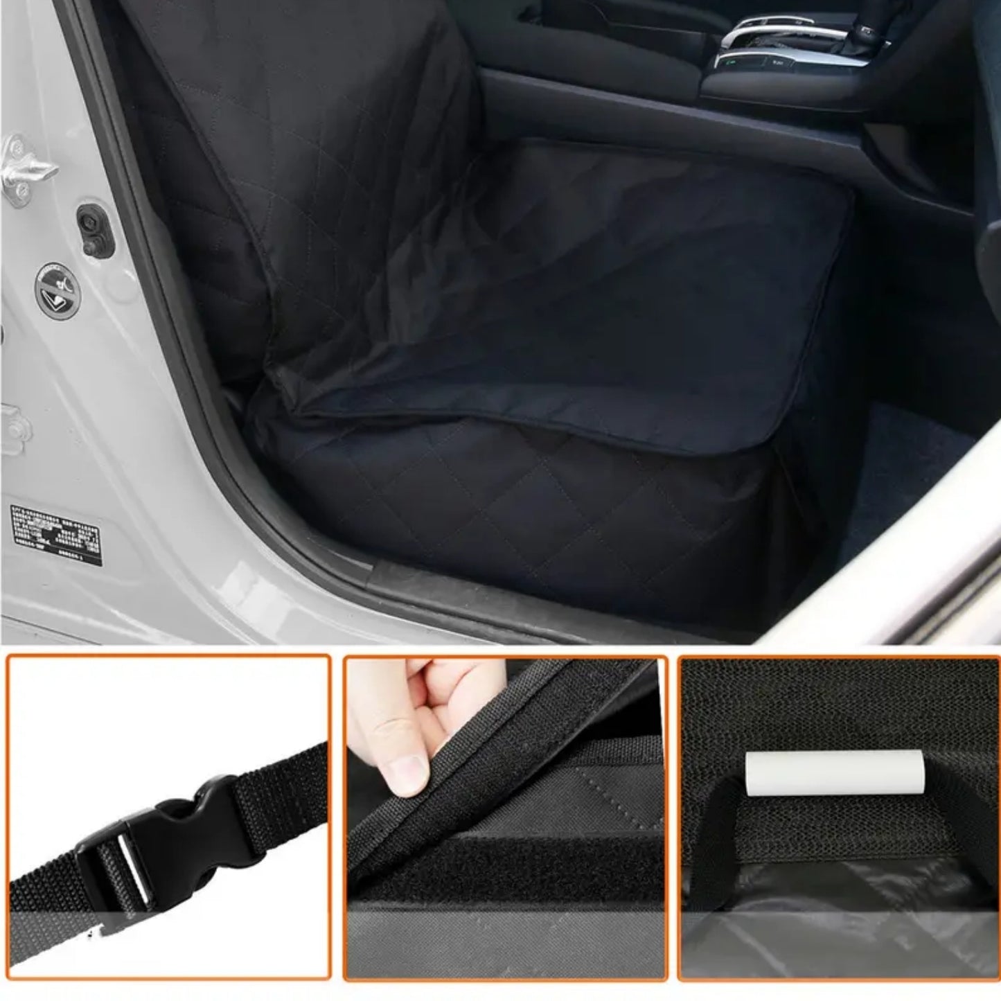 Funda de asiento de coche para perros, funda impermeable para asiento delantero de mascotas, protección para asiento de vehículo, a prueba de arañazos y antideslizante, funda protectora para asiento de coche para perros para coches, camiones y SUV