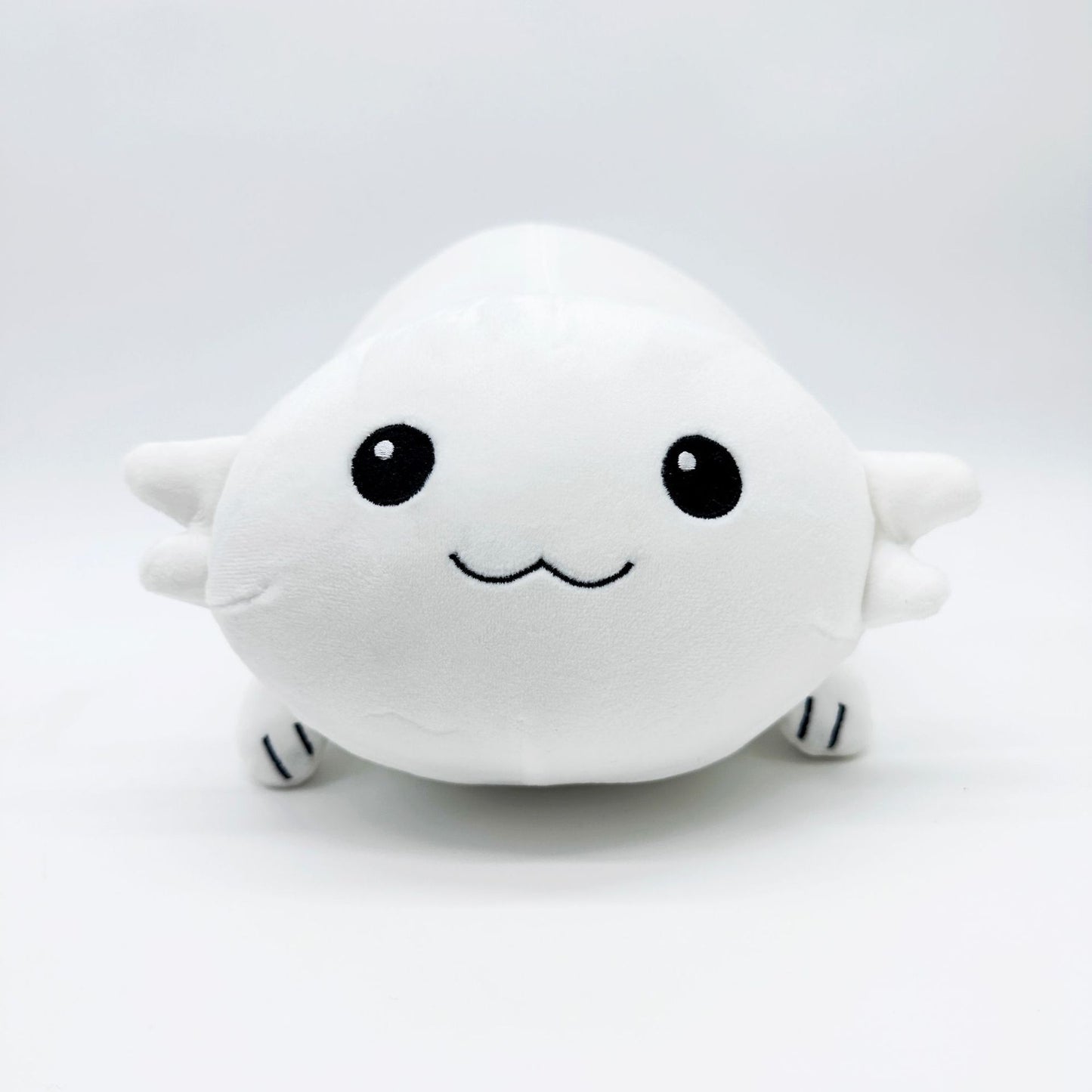 Juguete de peluche de salamandra blanca con bolsillo de red