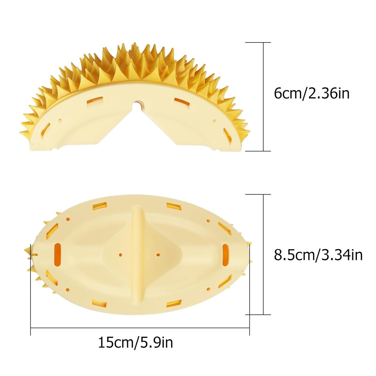 Rascador de esquina para gatos con forma de durian, juguete de menta para el cuidado personal de los gatos, peine masajeador para esquinas de pared, tablero rascador para gatos de interior