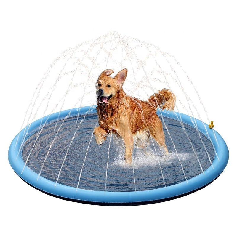 Arroseur pour chien Jouets d'extérieur Tapis de natation pour chien Tapis anti-éclaboussures pour piscine pour chien 