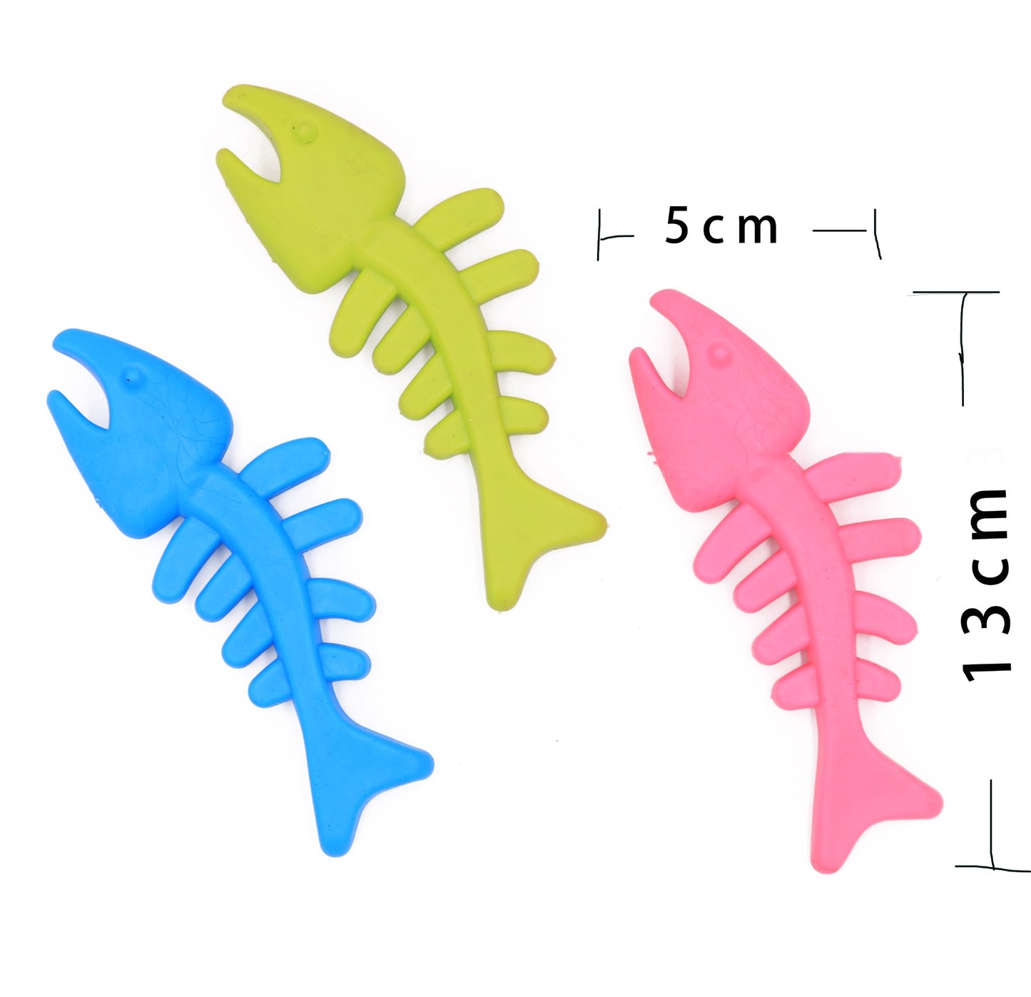 Juguete de goma con sonido en forma de espina de pescado, limpieza de dientes resistente a mordeduras