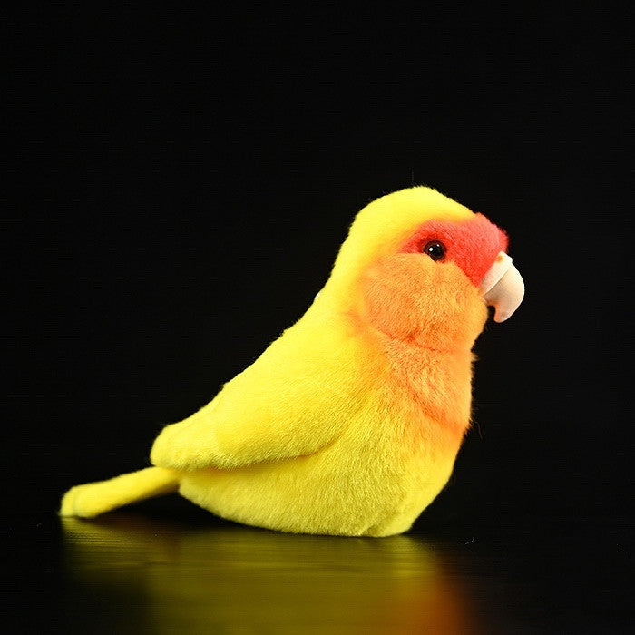 Yellow Peach Peony Parrot Doll Simulation Parrot Plush Toy