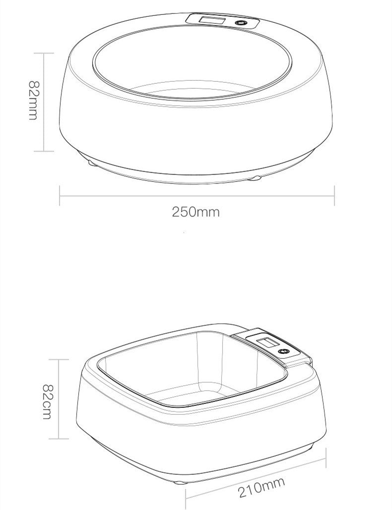 Bol chauffant intelligent rond en acier inoxydable