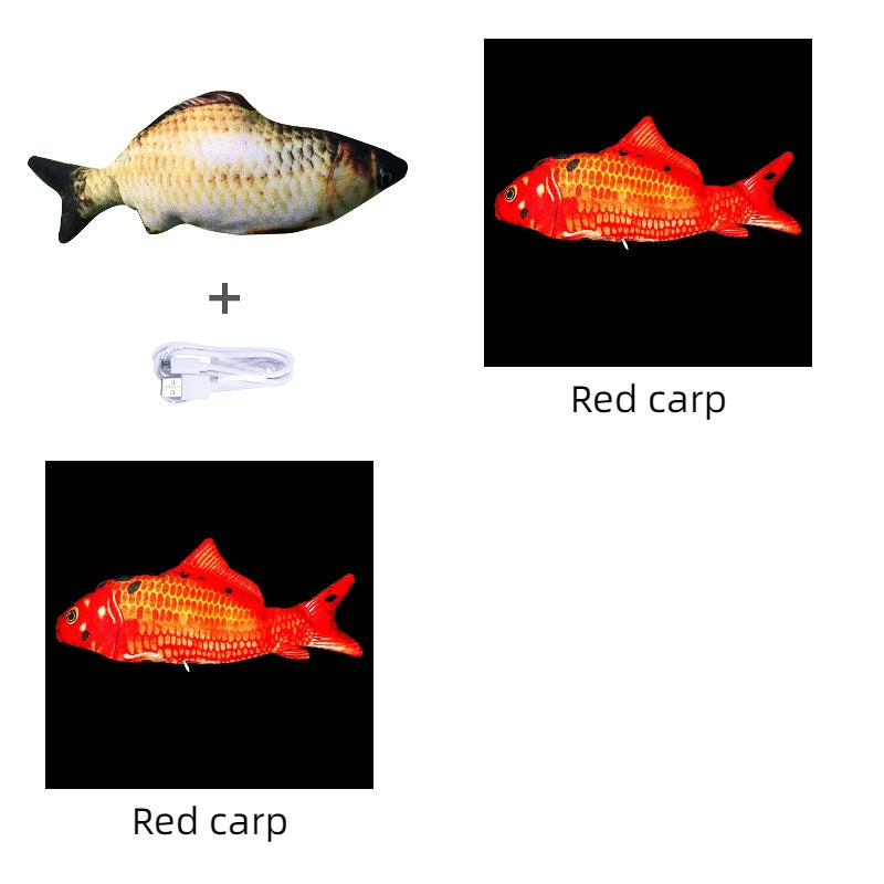 Version sans herbe à chat - Jouet de simulation de poisson sauteur électrique