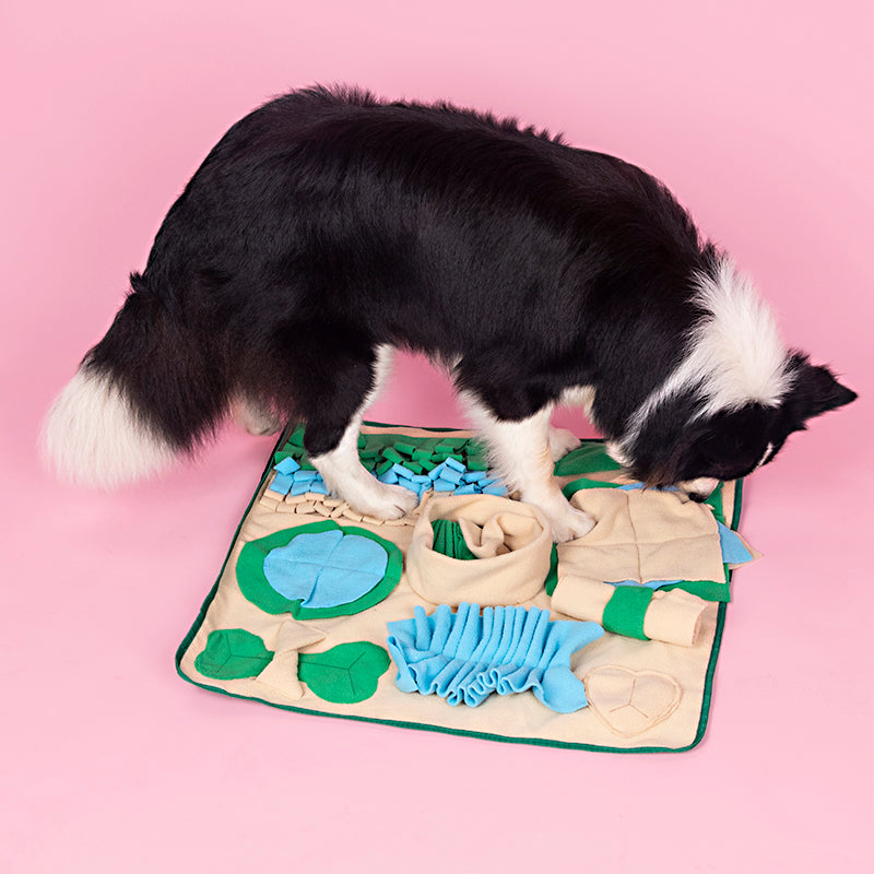 Tapis à renifler pour chiens, couverture d'alimentation nasale, tapis à renifler pour jeux interactifs, jouets d'enrichissement de puzzle pour animaux de grande, petite et moyenne taille