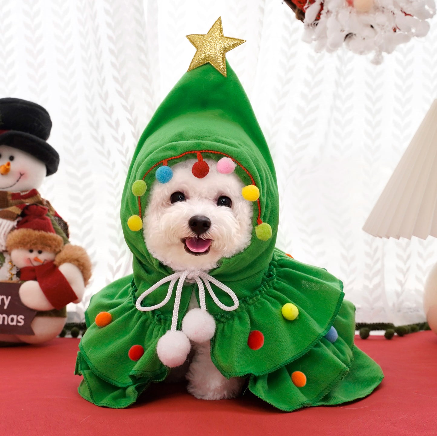 Autumn And Winter Christmas Pet Clothes Two-color Cloak Pet Cape And Shawl Dog Pet Costume