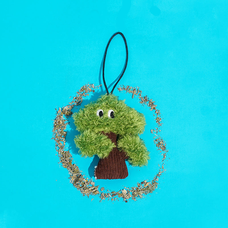 Bolsa de juguete con forma de árbol de pino para gatos, con forma de menta, para morder y bromear