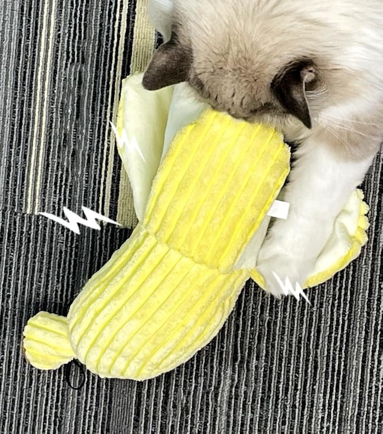 Jouet froissé pour chat en forme de banane, jouet sonore froissé à l'herbe à chat, jouet à mâcher pour chat en forme de fruit, jouet pour chat en maïs pour exercice d'intérieur pour chaton, doux et durable