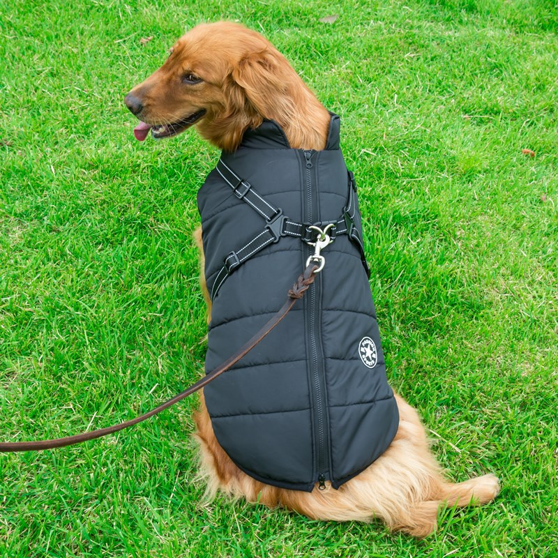 Ropa reflectante para perros grandes, abrigo cálido para mascotas a prueba de frío, abrigo impermeable para perros de otoño e invierno