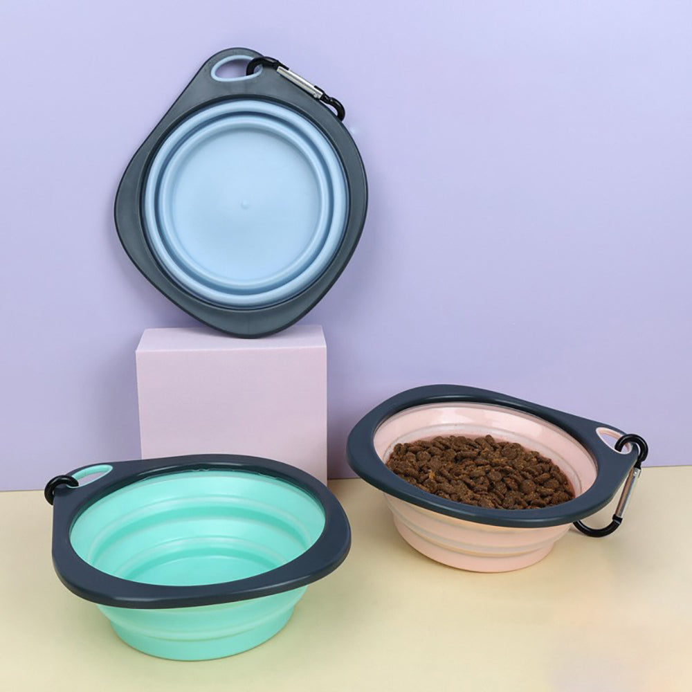 Cuencos plegables para perros para viajes, cuenco plegable de silicona para perros, plato de taza expandible plegable para alimentos para gatos pequeños, alimentación de agua, cuenco de viaje portátil, cuenco de agua portátil para perros y gatos