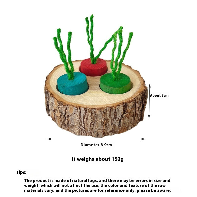 Wooden Pet Foraging Snack Box Rabbit Guinea Pig Molar Educational Toys Landscaping Supplies