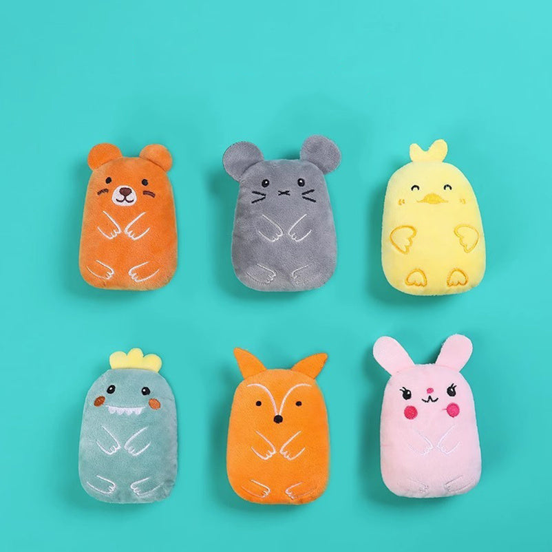 Jouets à broyer les dents à l'herbe à chat, jouet interactif amusant en peluche pour chat, chaton de compagnie, jouet vocal à mâcher, griffes, morsure du pouce, menthe pour chat