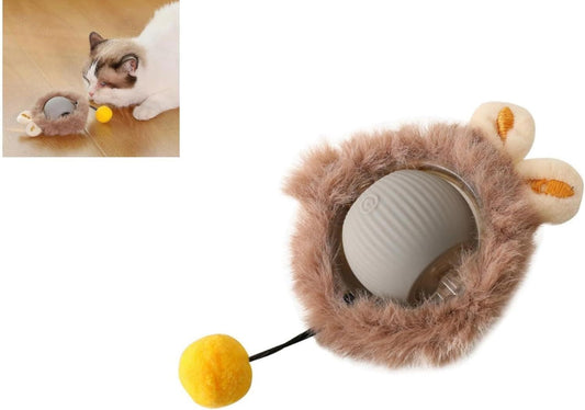 Juguetes interactivos para gatos, pelota rodante para perros, pelota giratoria automática inteligente con cuerda, juguetes interactivos con bolas que se mueven solas para perros grandes y pequeños