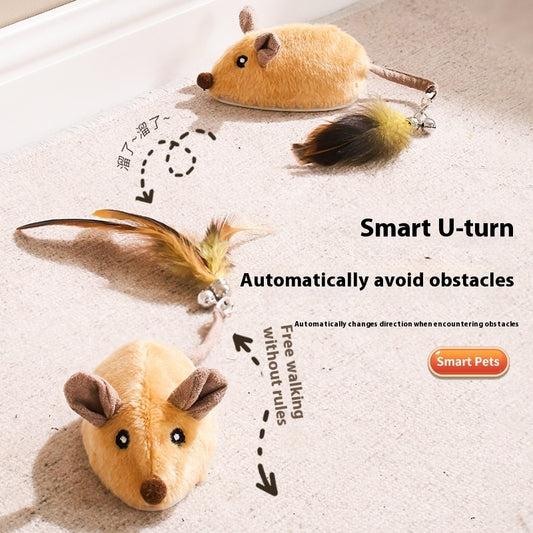 Intelligent Charging Simulation Electric Little Mouse Cat Teaser Toy