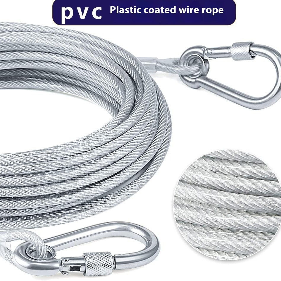 Wire Rope Dog Leash Pet Towing Rope