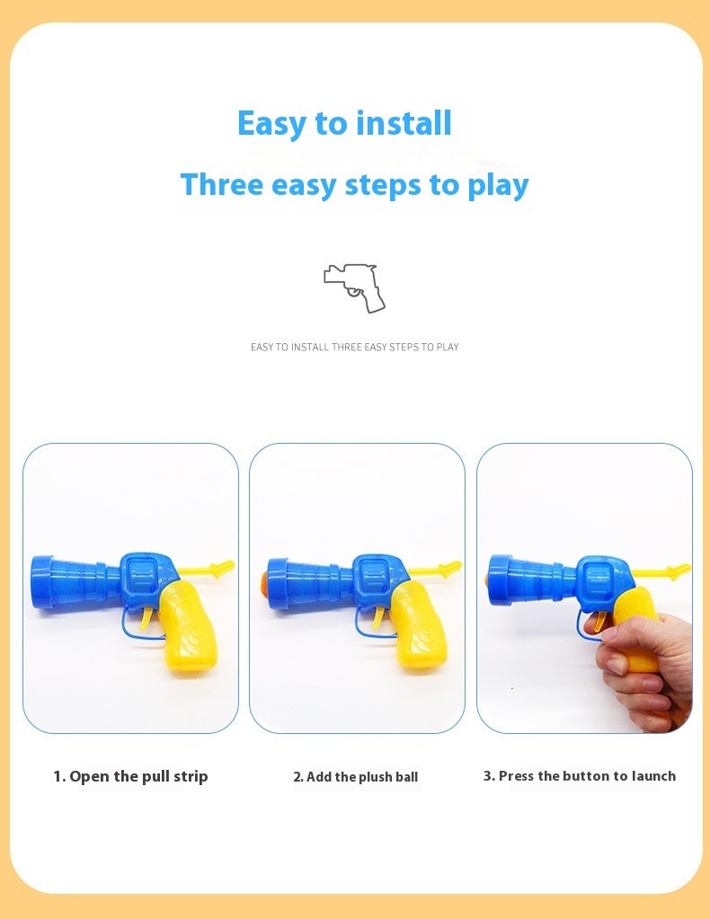 Interactive And Fun Relieving Toy Gun Plush Ball