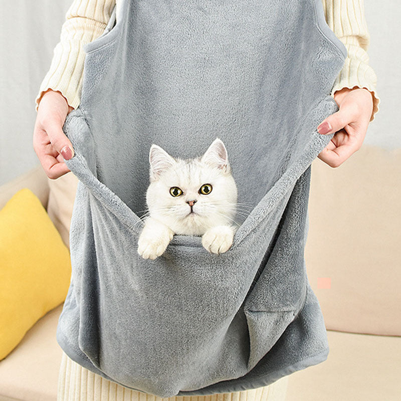 Touchez le chat vêtements animaux tablier antiadhésif Anti-grippage doux en peluche Camisole chasuble pour animaux de compagnie