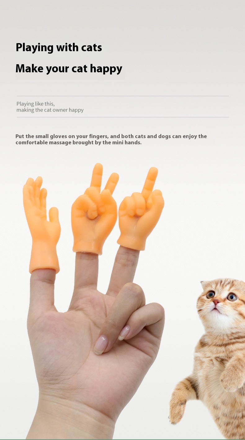 Pet Cat Touching Finger Massage Toy Funny Little Trick Small Hand Model Funny Artifact Cat Finger Stall