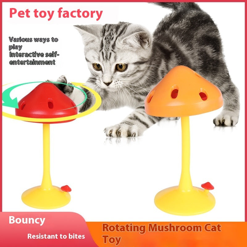 Pet Cat Bite Rotating Mushroom Relieving Stuffy Toy